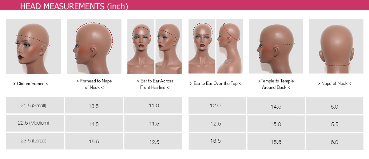 Wig Size Chart